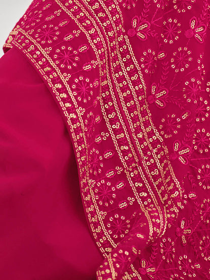Myra Rani and Green Real Georgette Gharara Suit