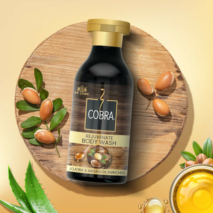 ST.JOHN Cobra Natural Body Wash Jojoba & Argan Oil for Deep Moisture & Radiant, Refreshing Fragrance For All Skin Types