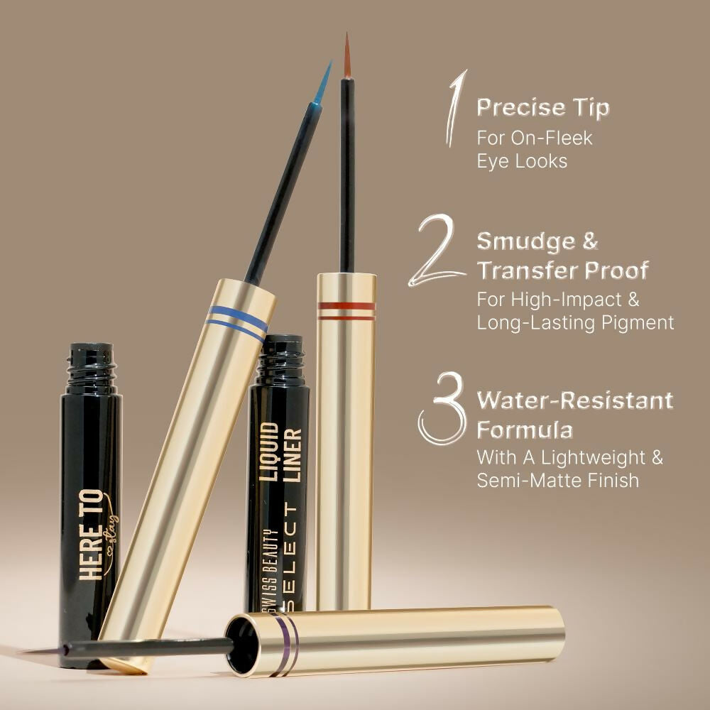 Swiss Beauty Select Here To Stay Liquid Liner, 1-Wanderlust Blue