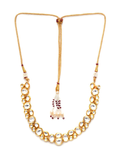 Kundan Neckpiece (Gold) - Ruby Raang