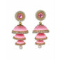 Baby Pink Color - 3 Step Jhumki Earrings
