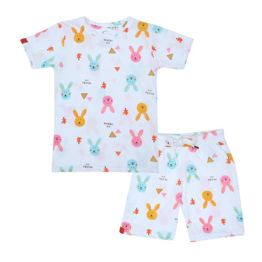 Chilins Boys Coord Set, Color- White