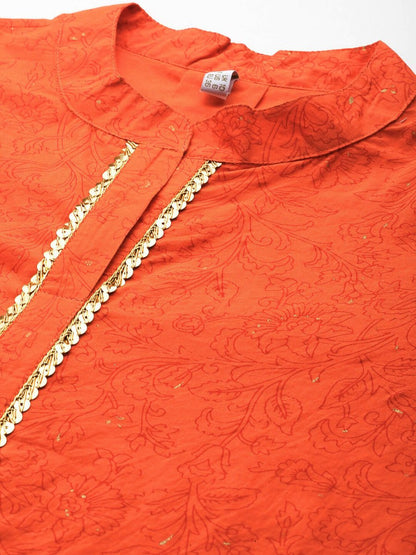 Ahalyaa Women's Traditional Wear Tunic - Orange
