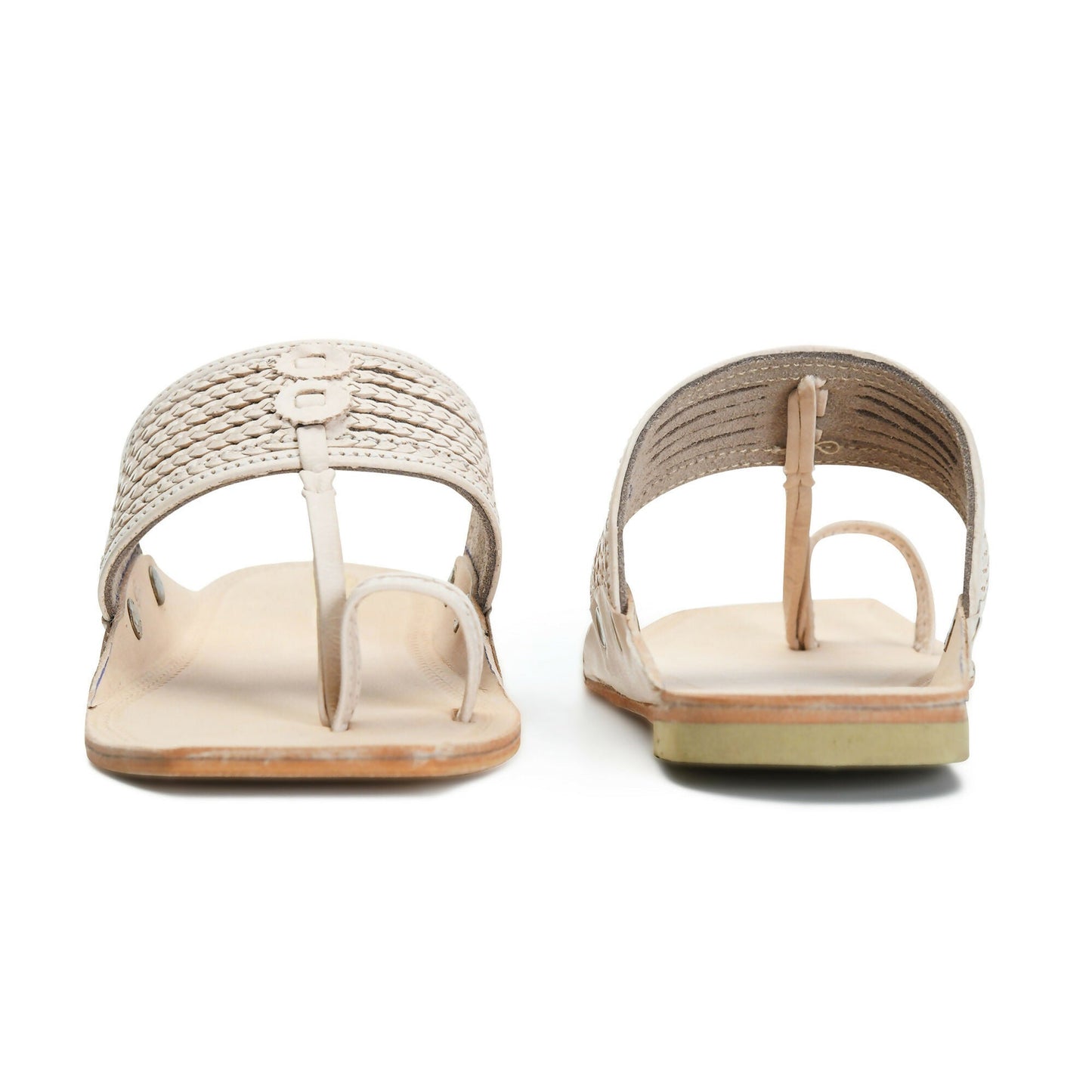Stepsoft Men'S Natural Square Toe Kolhapuri Chappal | Original Handcrafted Leather Ethnic Slippers