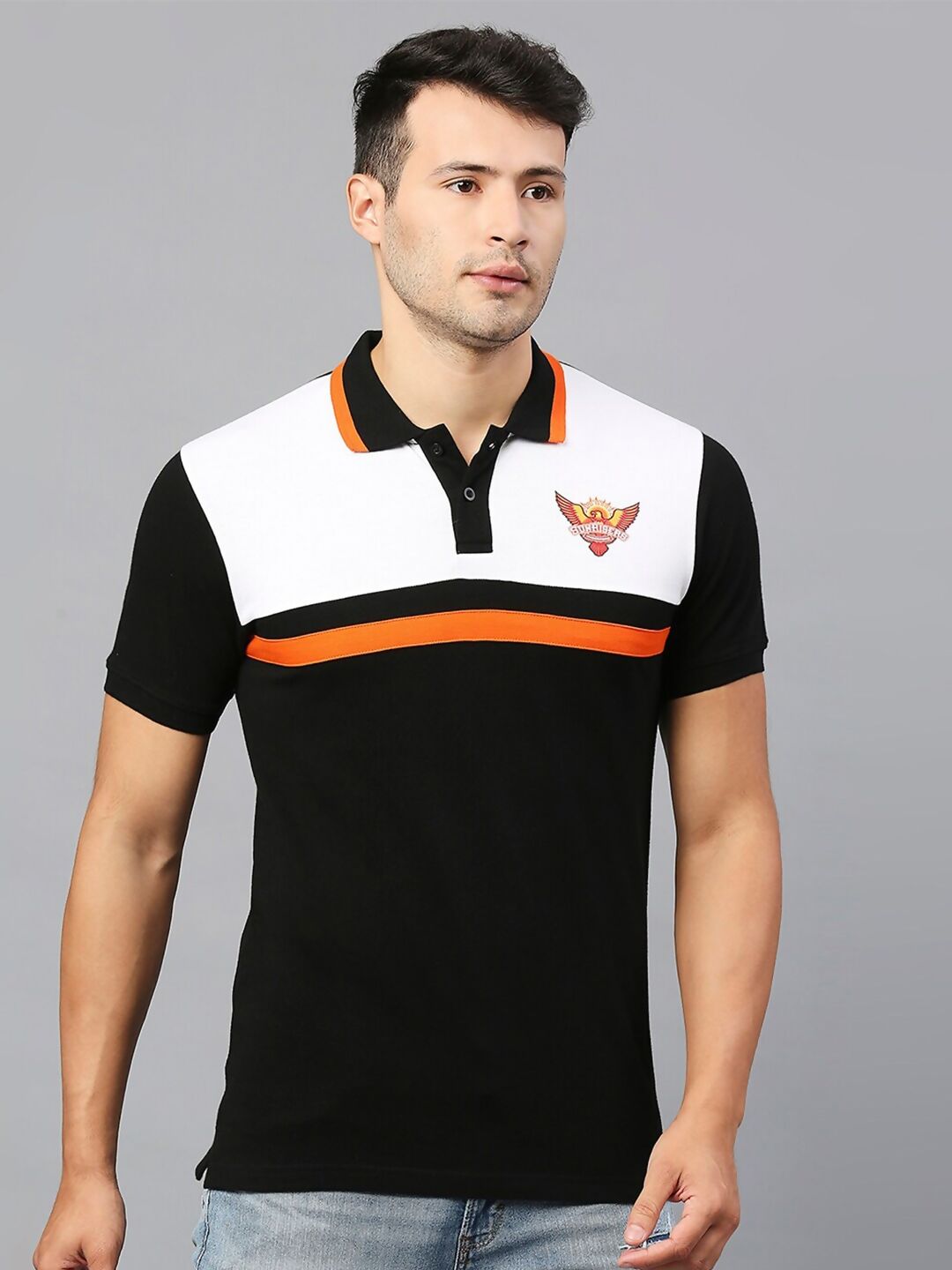 Fancode Sunrisers Hyderabad Logo Print Cotton IPL T-shirt