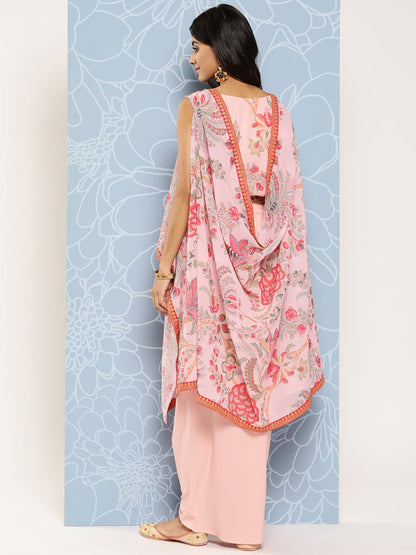 Ahalyaa Floral Printed Ethnic Co-Ords With Jacket