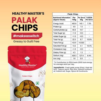 Healthy Master Light & Crispy Palak Chips | Spinach Chips