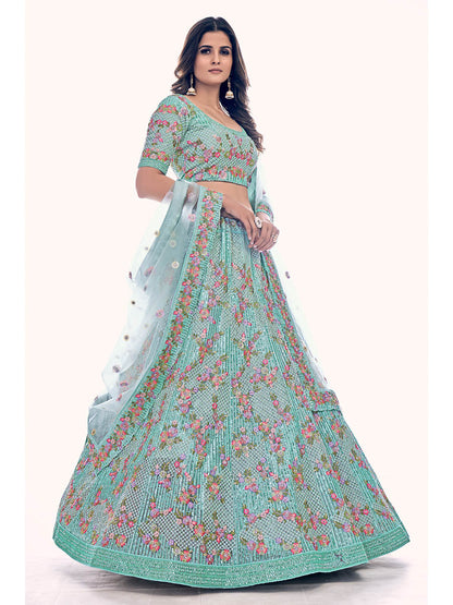 Myra Firozi Soft Net Embroidered Designer Lehenga Choli
