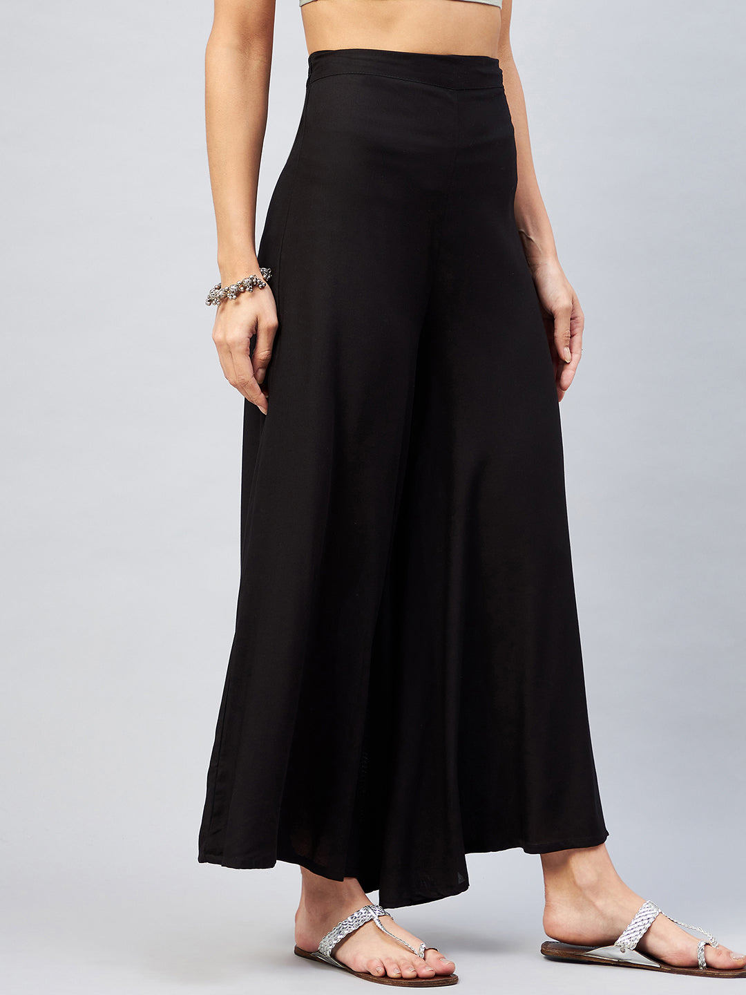 InWeave Solid Black Palazzo