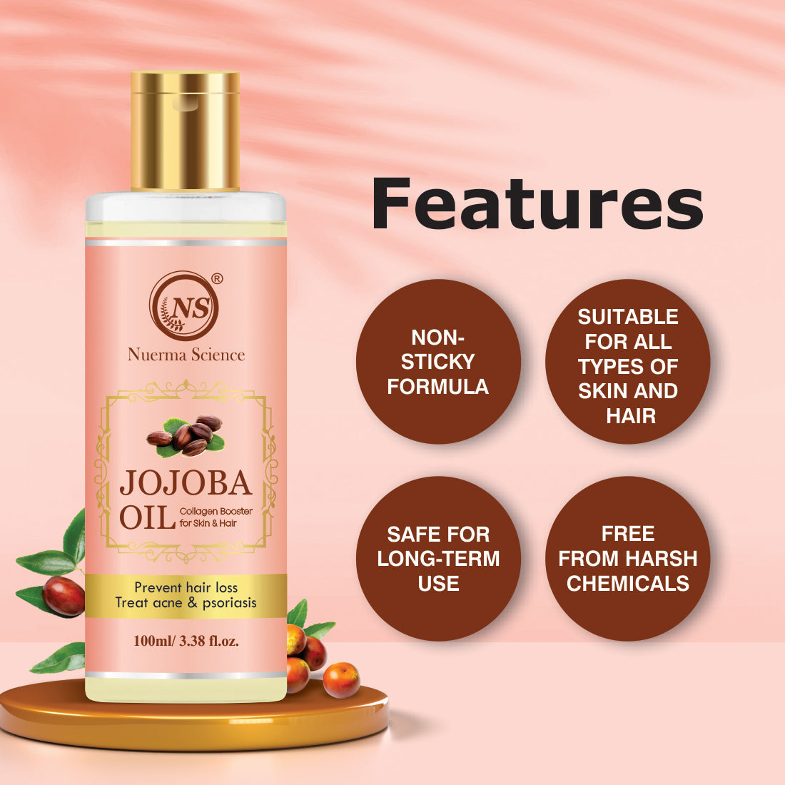 Nuerma Science Jojoba Hair & Skin Oil