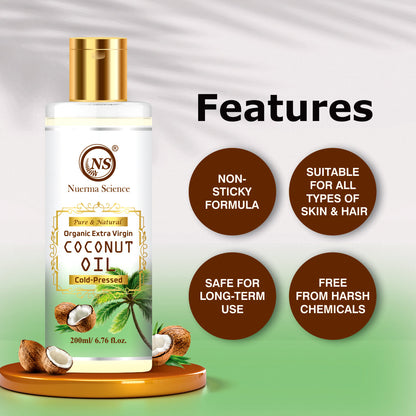 Nuerma Science Coconut Pure Oil: Your Holistic Elixir for Body and Hair