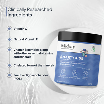 Miduty by Palak Notes Smarty Kids Multivitamin Gummies