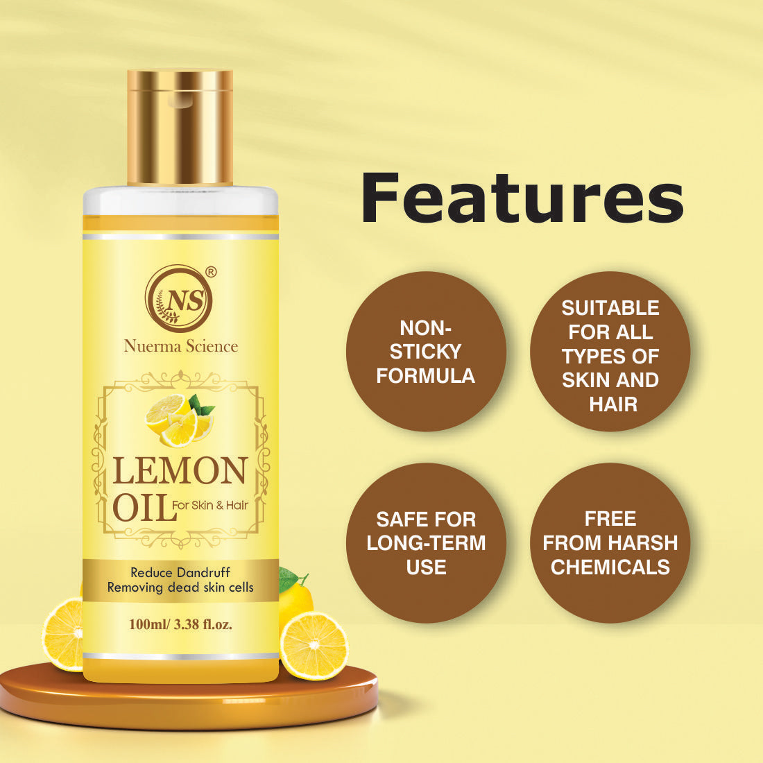 Nuerma Science Lemon Oil For Skin & Hair