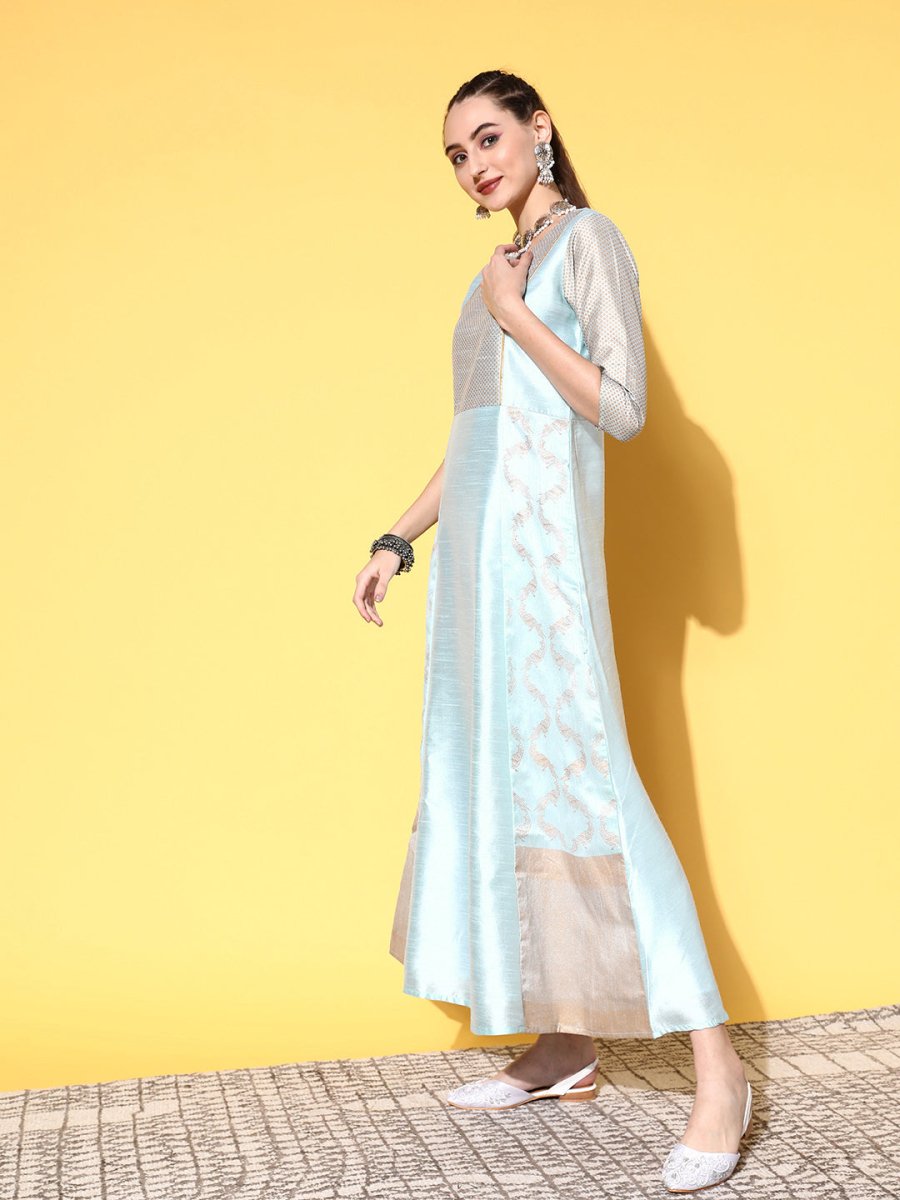Ahalyaa Women Blue Ethnic Motifs Dress