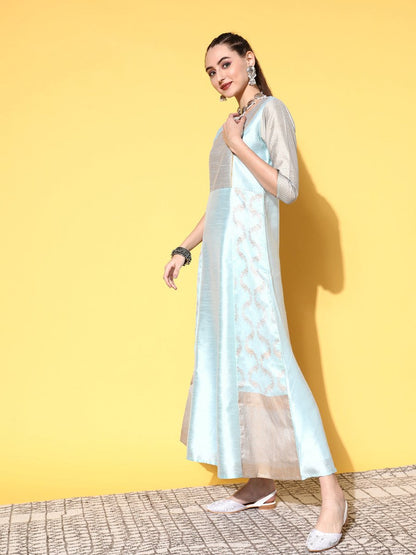 Ahalyaa Women Blue Ethnic Motifs Dress