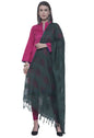 Mominos Fashion Moeza Bottle Green Window Cotton Dupatta