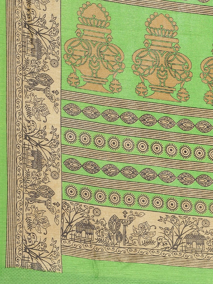 Saree Mall Green & Beige Printed Saree