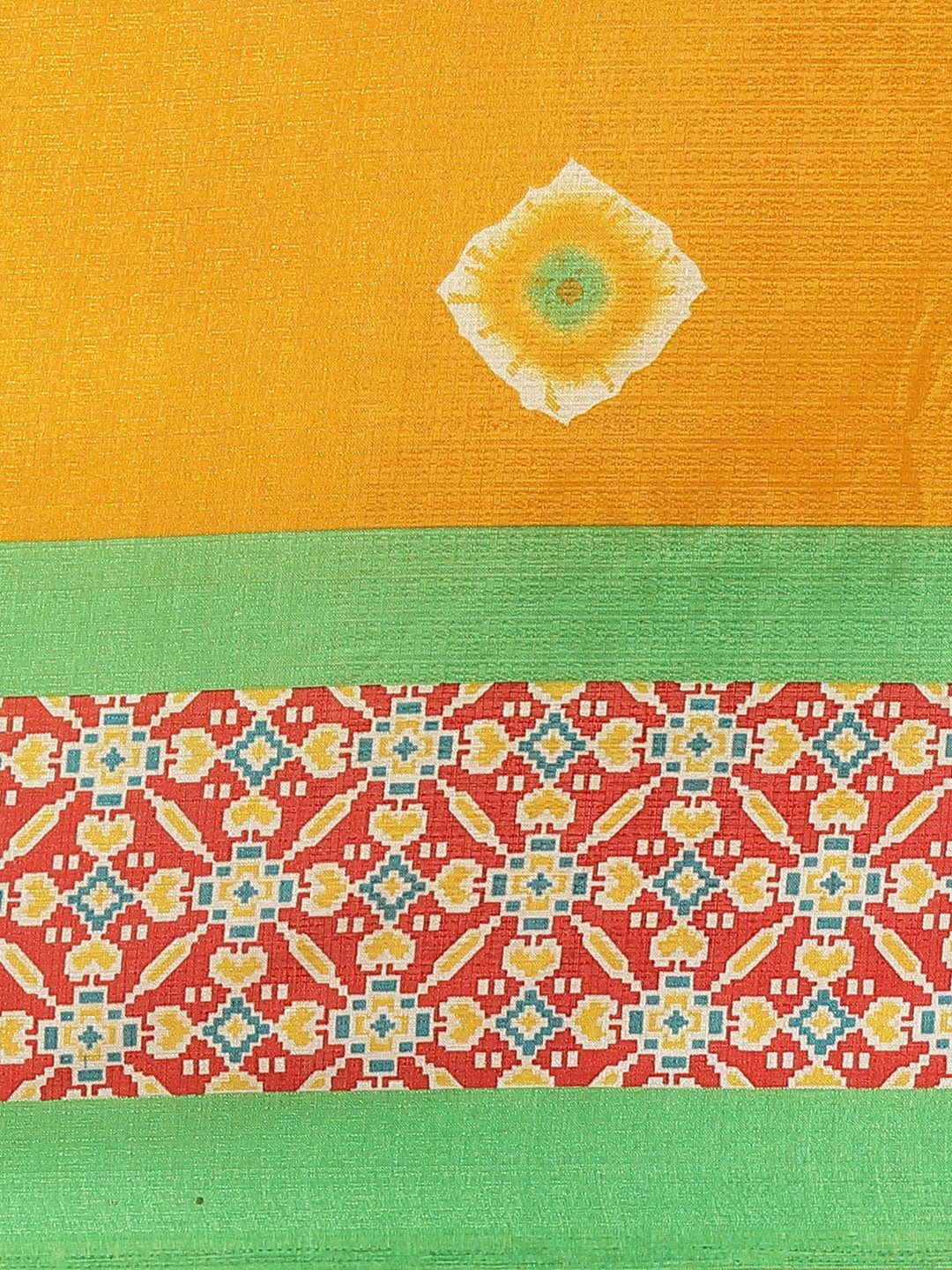 Saree Mall Mustard Yellow Dyed Saree