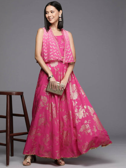 Ahalyaa Women's Traditional Wear Co-ods - Pink