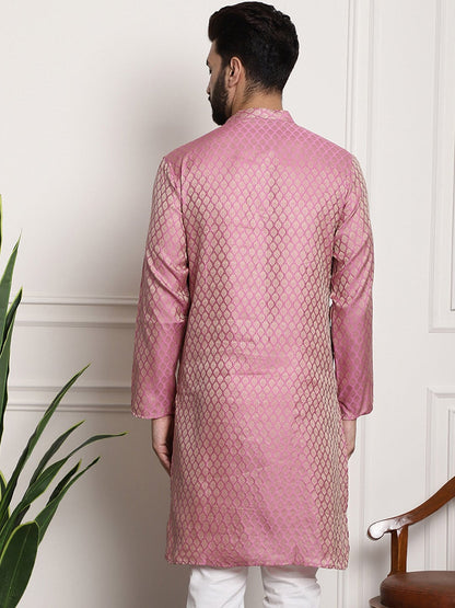 Sojanya Ethnic Motifs Jacquard Silk Cotton Kurta