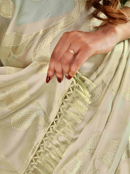 Tikhi Imli Embellished Jacquard Satin Ready to Wear Saree