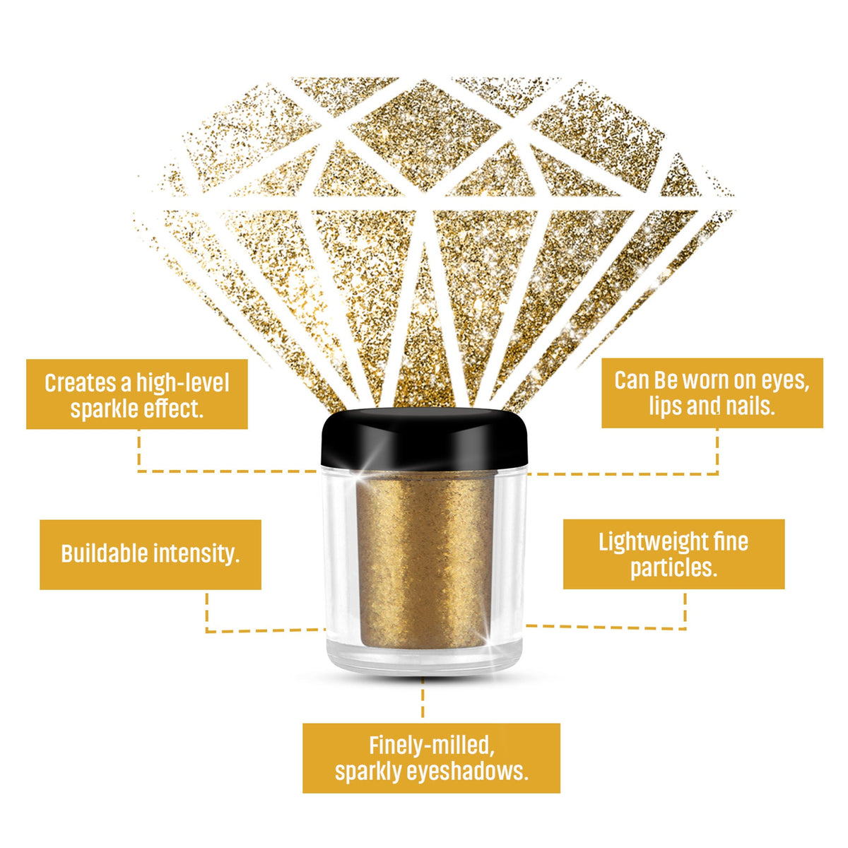 Miss Claire Diamond Shine Powder - Gold