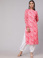 Aks Floral Printed Straight Kurta