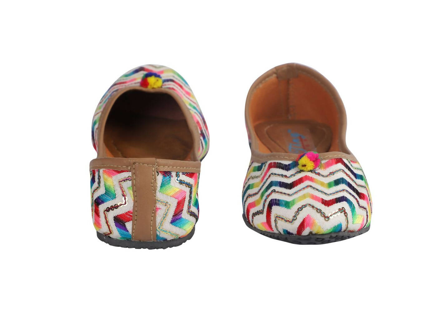 Tiny Bugs Girls Hand Crafted Ethnic Juttis - Multi