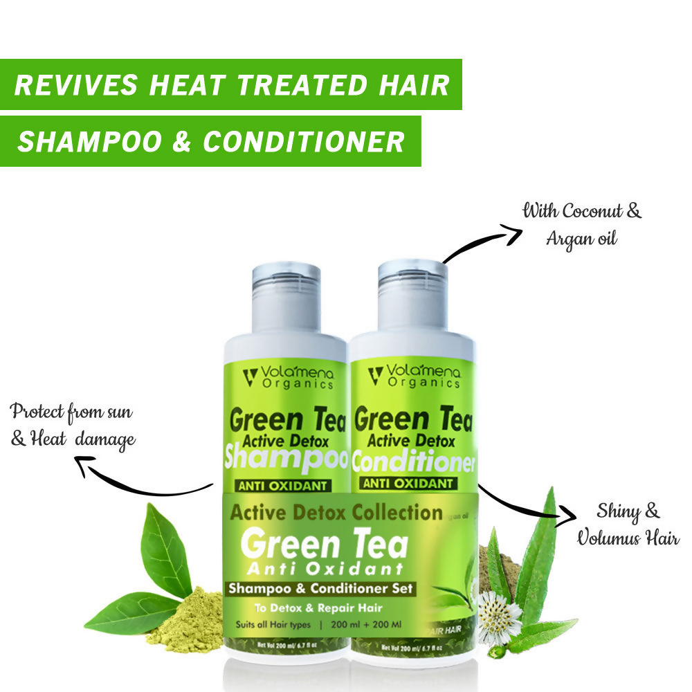 Volamena Green Tea & Bhringraj Shampoo & Conditioner