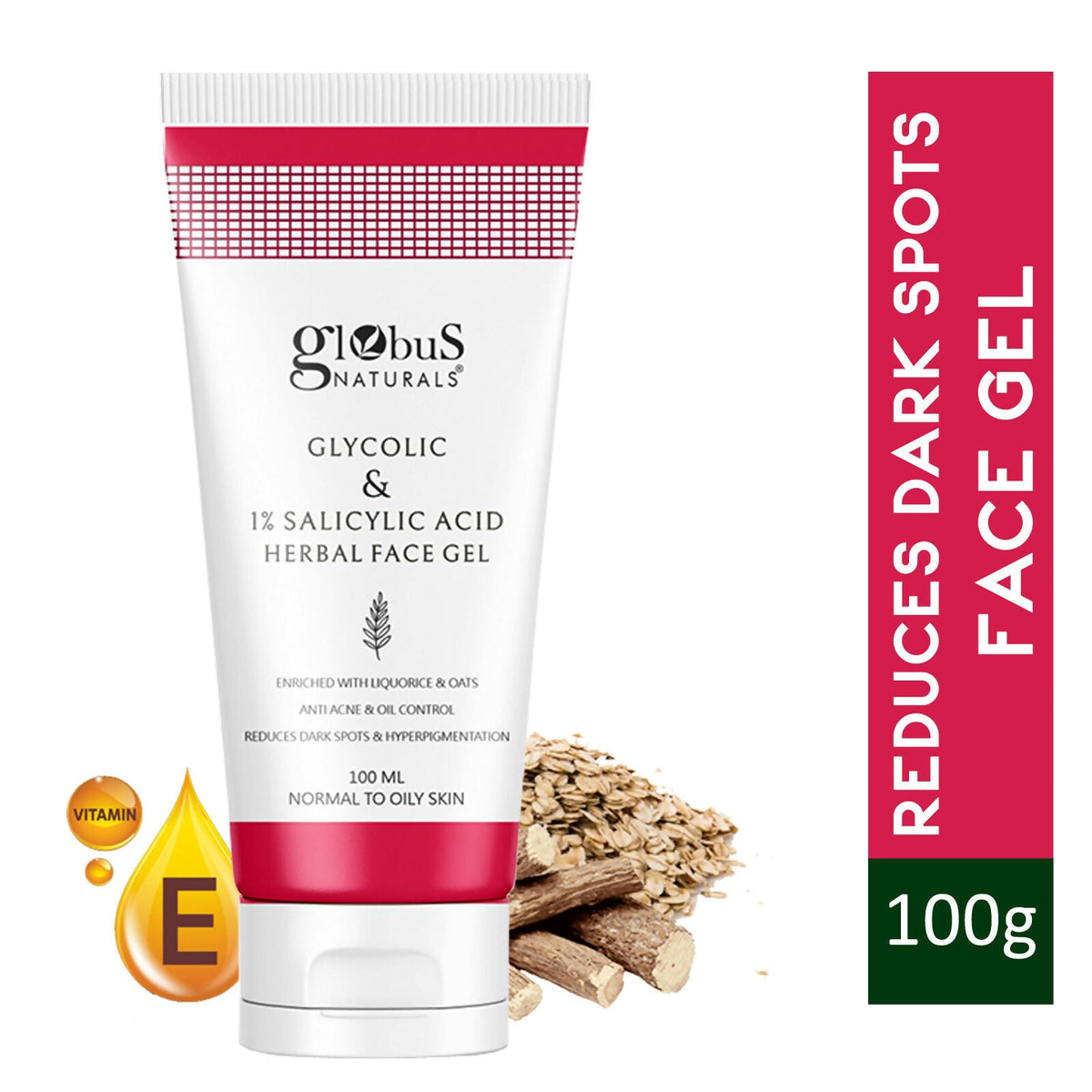 Globus Naturals Glycolic & 1% Salicylic Acid Herbal Anti Acne Face Gel
