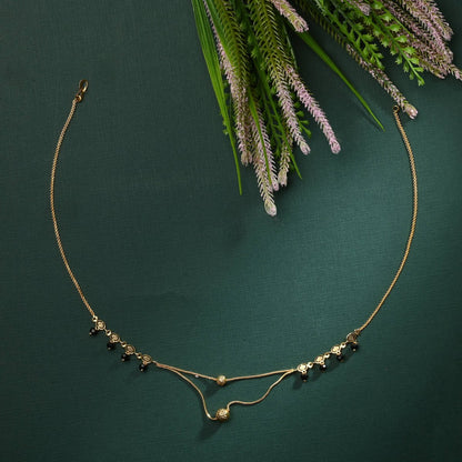 AanyaCentric Gold-Polished Mangalsutra & Ring Set