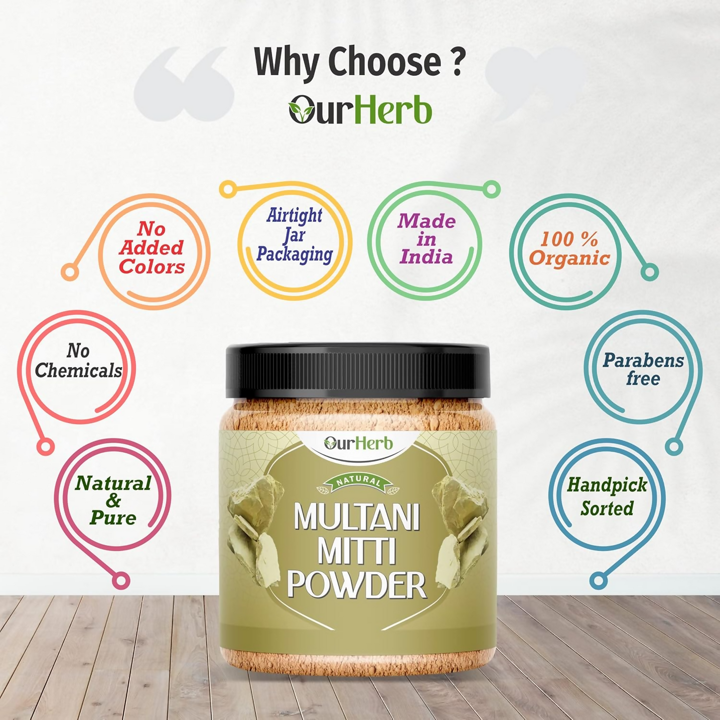 OurHerb Multani Mitti Powder For Skin & Hair