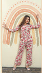 Monjolika Fashion Pink Color Printed Rayon Designer Co Ord Set