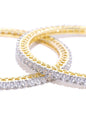 Gold-Polished Alloy Single Line American Diamond Bangle Set - The Pari