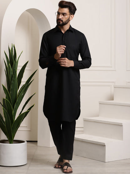 Sojanya Cotton Linen Kurta With Pyjamas