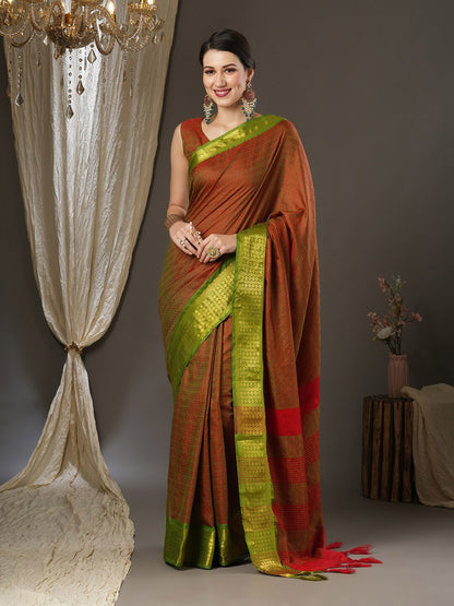 Saree Mall Woven Design Zari Festive Sarees