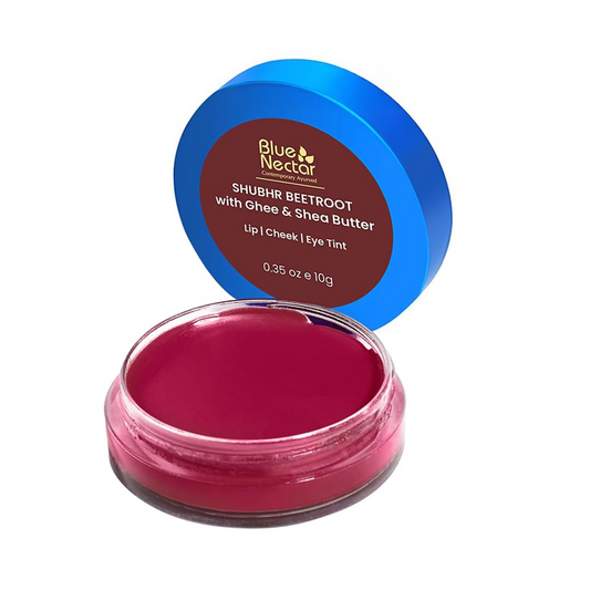 Blue Nectar Shubhr Beetroot Lip, Cheek & Eye Tint with Ghee & Almond Oil