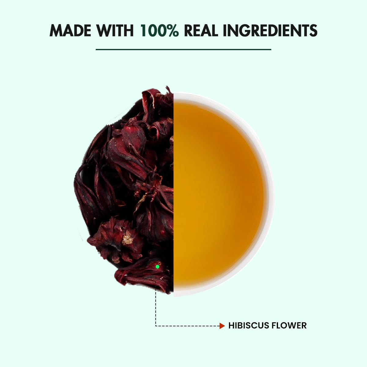 Tea Treasure Hibiscus Green Tea Powder