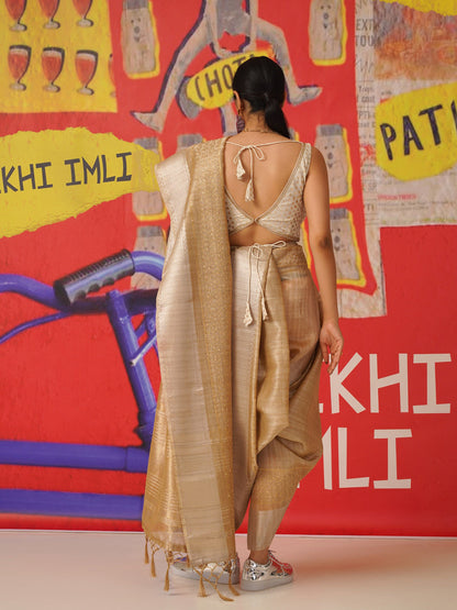 Tikhi Imli Sequinned Jute Silk Saree