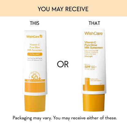 Wishcare Vitamin C Pure Glow Milk Sunscreen SPF 50