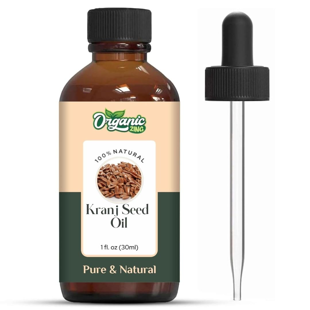Organic Zing Karanj Seed (Pongamia Pinnata) Oil | Pure & Natural Carrier Oil for Skincare, Hair Care & Massage