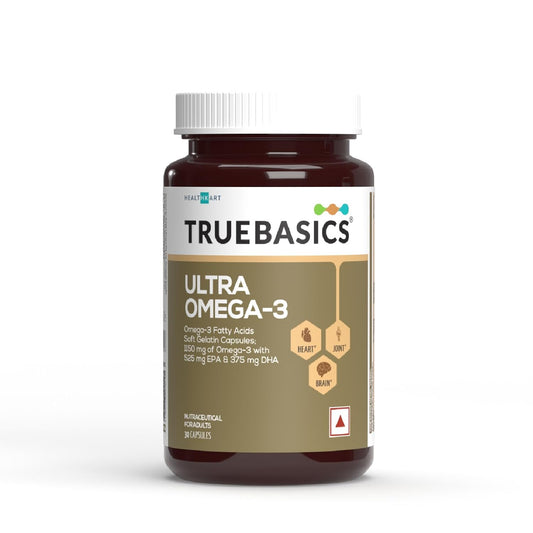 TrueBasics Ultra Omega 3 Fish Oil Capsules for Women & Men