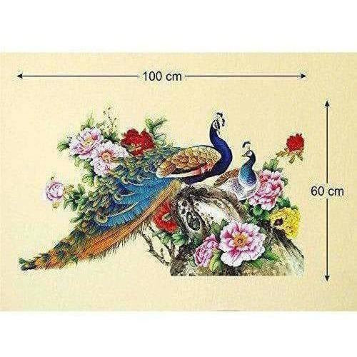 Multi color Peacock Birds Nature Wall Sticker - Model 2