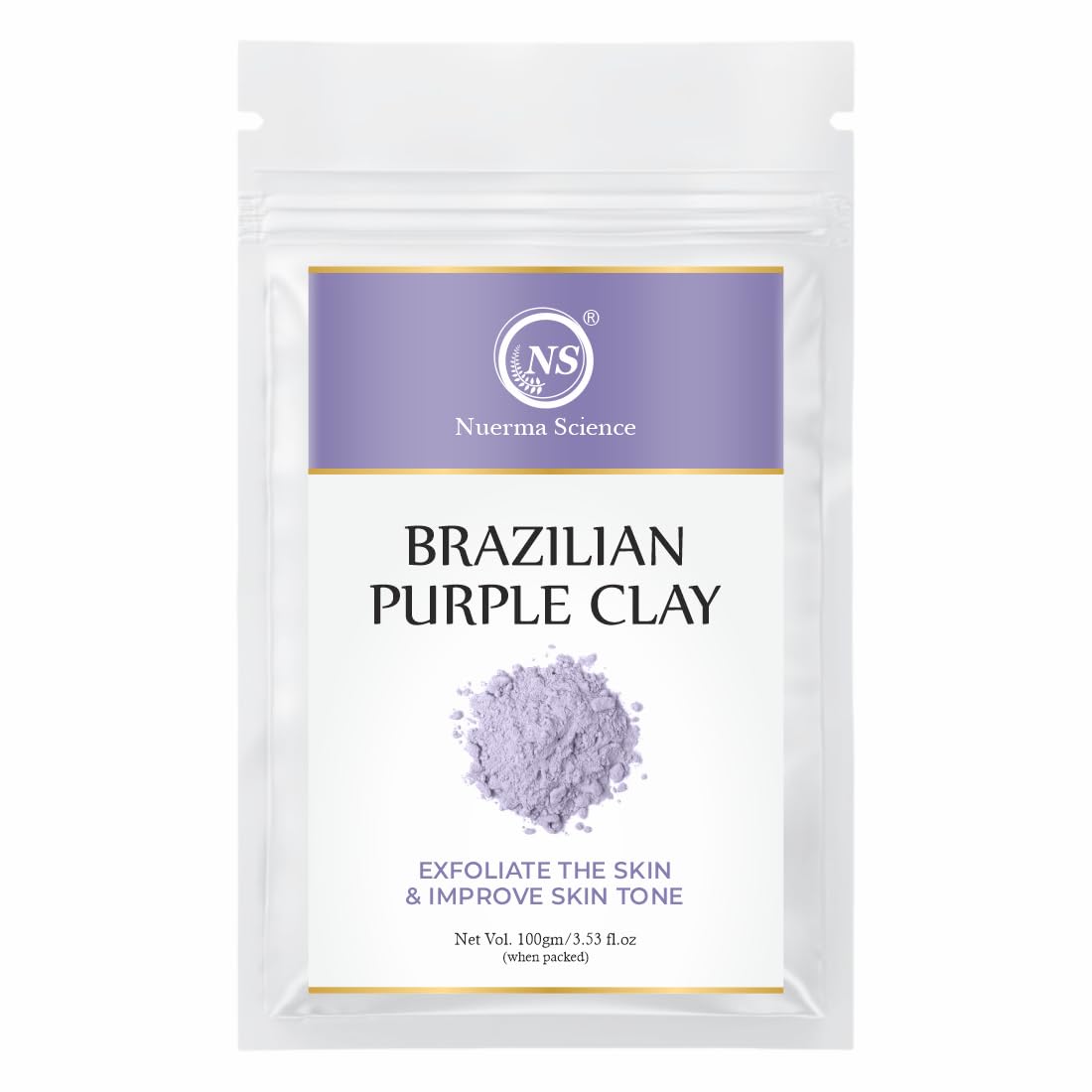 Nuerma Science Brazilian Purple Clay | Exfoliates Skin & Improves Skin Tone
