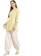 Juniper Women's White Solid Cotton Flex Dhoti Style Pants