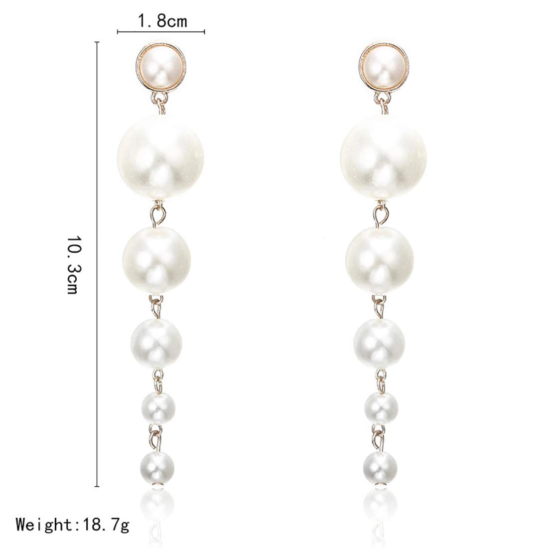 Gold-Polished Alloy Pearl Droplets Earrings - The Pari