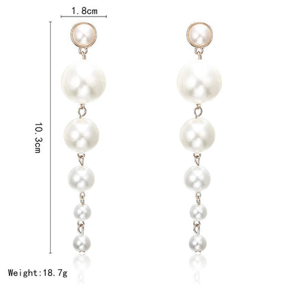 Gold-Polished Alloy Pearl Droplets Earrings - The Pari