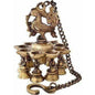 Peacock Hanging Brass Diya with Bells