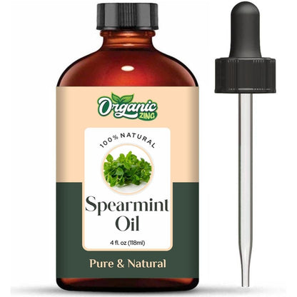 Organic Zing Spearmint (Mentha Spicata) Oil | Pure & Natural Essential Oil for Aroma, Diffusers & Haircare