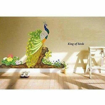 Multicolor - Decals Design Peacock Bird Wall Sticker